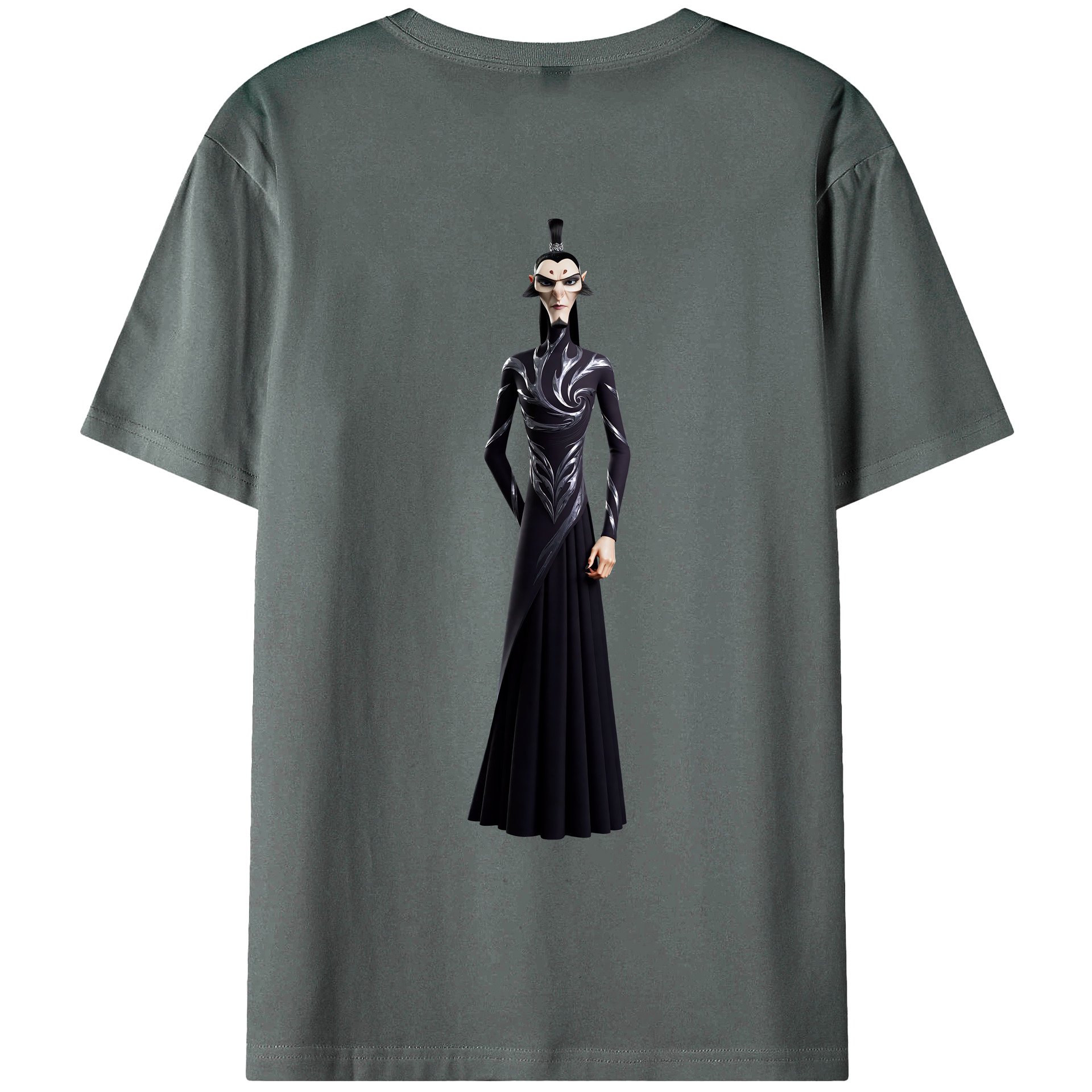 （画像用） Ne Zha 2 ナタ 魔童の大暴れ 綿100％ メンズ半袖Tシャツ（バックプリント） 通気性